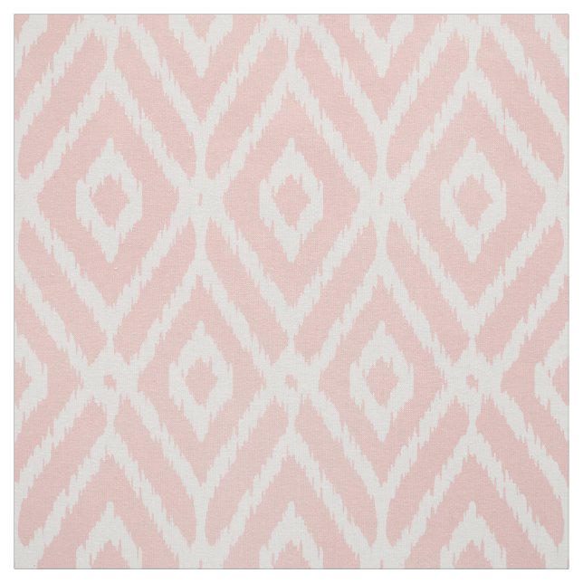 Tissu motif de diamants de la tribu des ikat rose pastel (Échantillon)