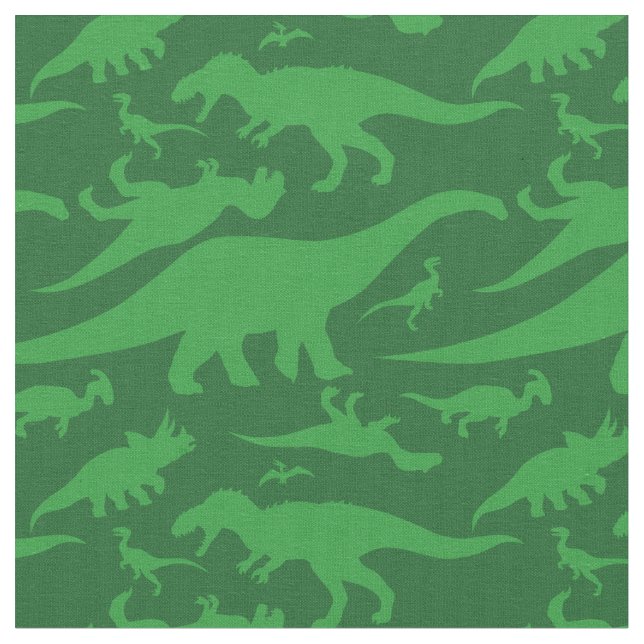 Tissu Motif de dinosaure vert (Fermer)
