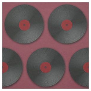 Tissu Motif de disques de LP