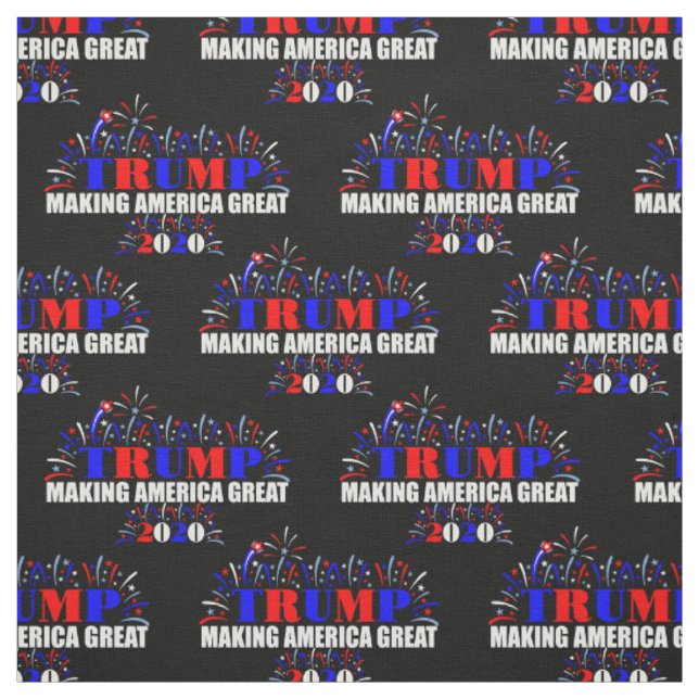 Tissu Motif de feu d'artifice Trump 2020 (Échantillon)