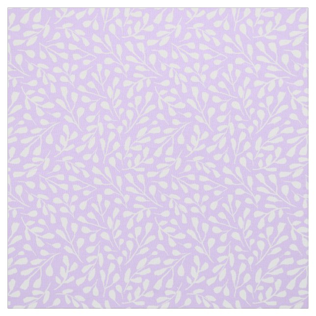 Tissu Motif de feuilles botaniques blanches modernes Lil (Échantillon)