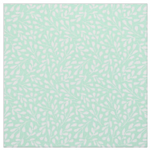 Tissu Motif de feuilles botaniques blanches modernes Neo