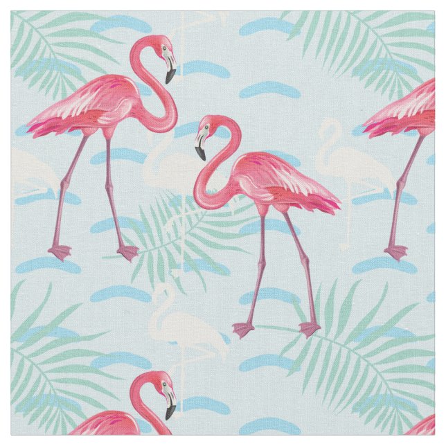 Tissu Motif de Flamant rose (Fermer)