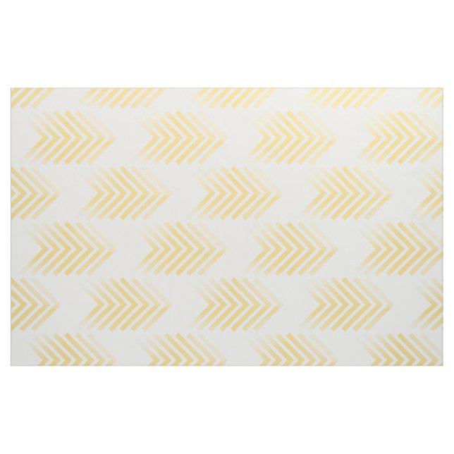 Tissu Motif de flèche tribale jaune blanc (Fat Quarter)