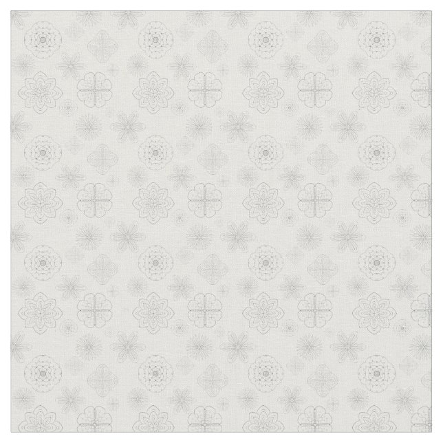 Tissu Motif de fleur de ligne délicate (Fermer)