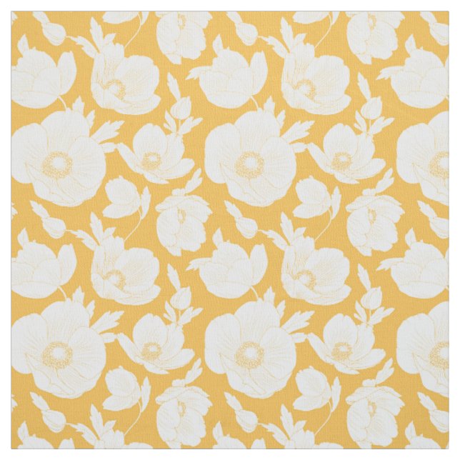 Tissu Motif de fleur d'or (Échantillon)
