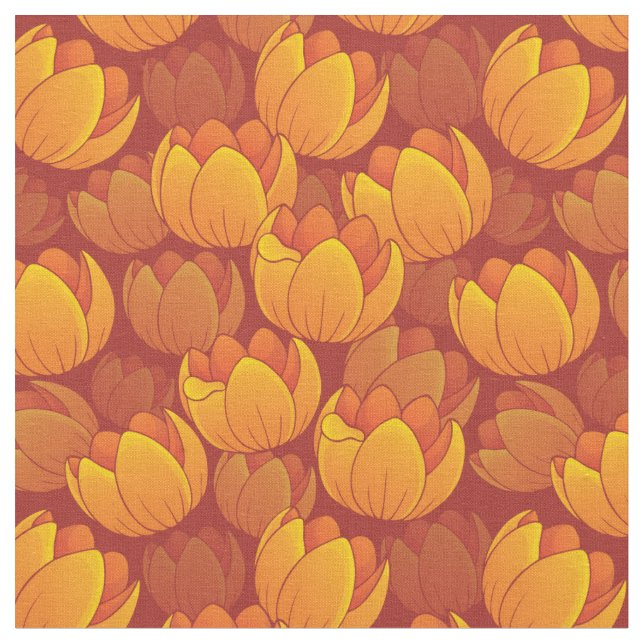 Tissu Motif de fleur d'or (Fermer)