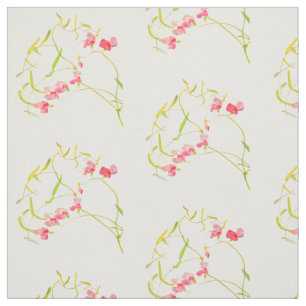 Tissu Motif de fleur rose de pois doux
