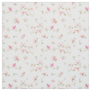 Tissu Motif de fleur rose mou d'aquarelle