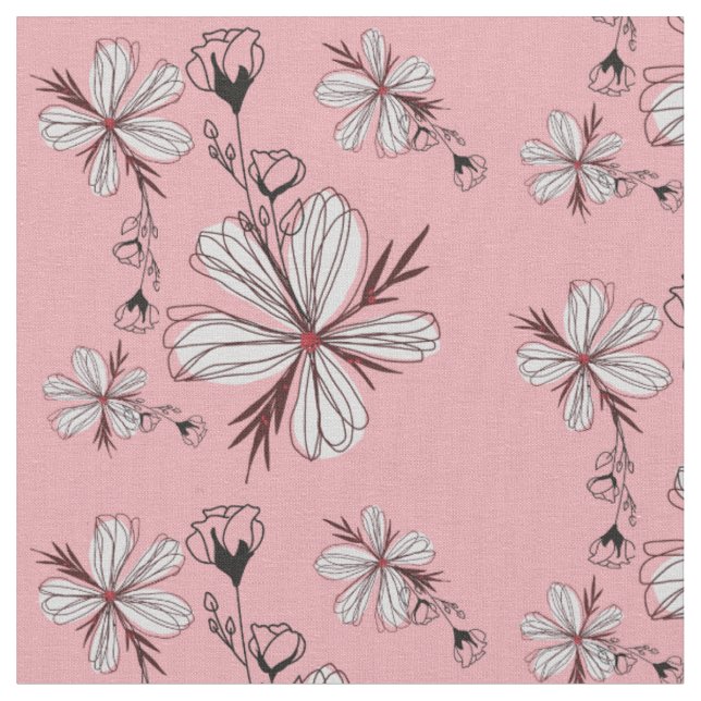 Tissu motif de fleurs (Fermer)