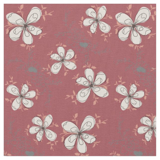 Tissu motif de fleurs (Fermer)