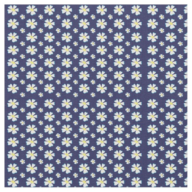 Tissu Motif de fleurs blanches Thunder_Cove (Fermer)