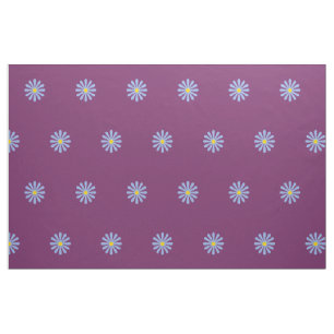 Tissu Motif de fleurs bleues mignonnes sur fond violet p