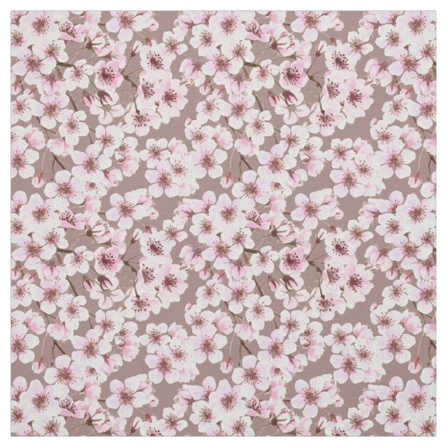 Tissu Motif de fleurs de cerisiers (Échantillon)