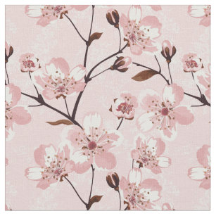 Tissu Motif de fleurs de fleurs de cerisier