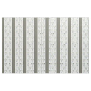 Tissu motif de fleurs et boucles karo