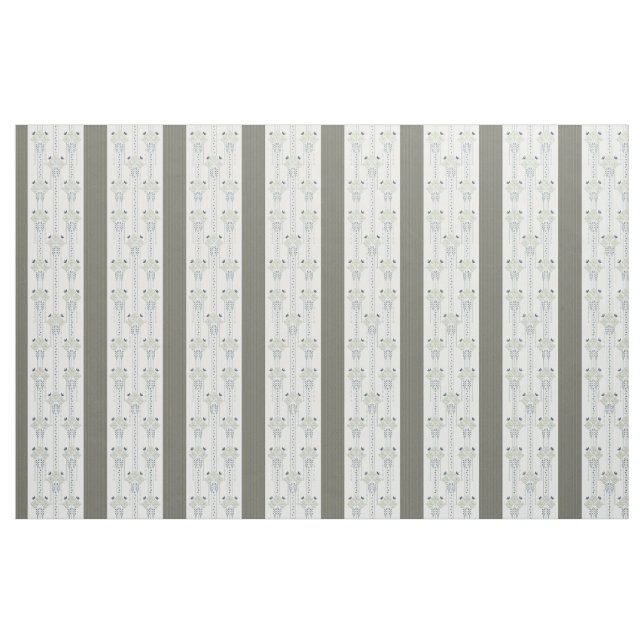 Tissu motif de fleurs et boucles karo (Fat Quarter)