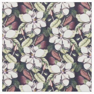 Tissu Motif de fleurs Magnolia