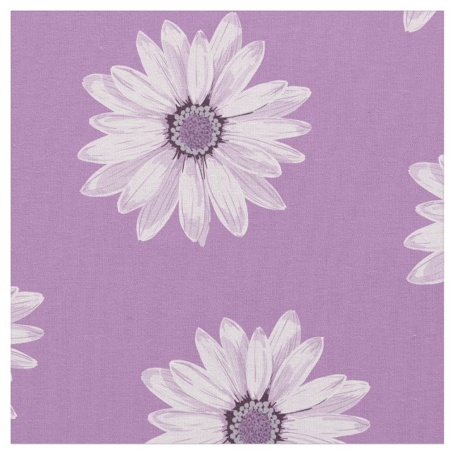 Tissu Motif de fleurs pourpre Girly floral (Fermer)