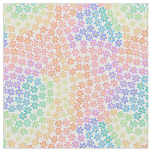 Tissu Motif de fleurs Rainbow Ombre