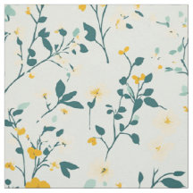 Motif de fleurs sauvages botaniques bleu jaune Men