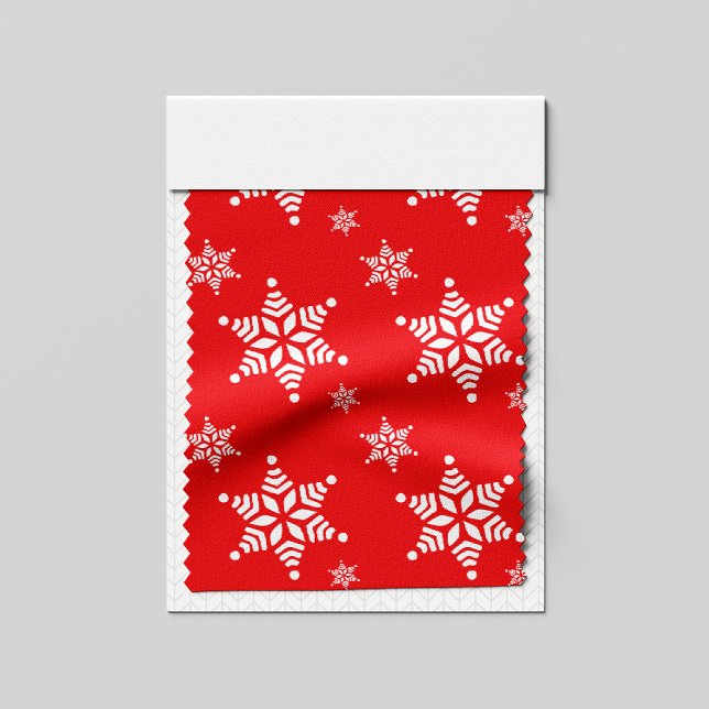 Tissu Motif de flocon de neige, Flakes blancs, Neige, Ro (Créateur téléchargé)