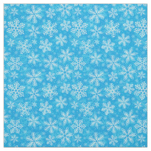 Tissu Motif de flocons blancs