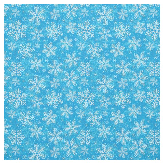 Tissu Motif de flocons blancs (Échantillon)