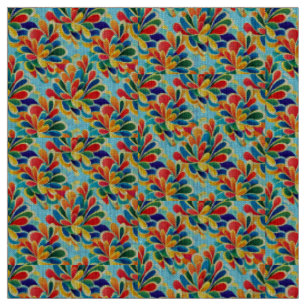 Tissu Motif de floraison de pétale d'arc-en-ciel vibrant