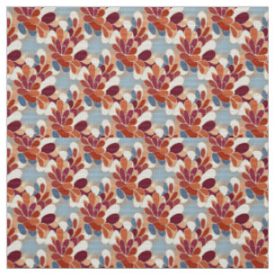 Tissu Motif de floraison de pétale rétro chaud