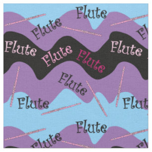 Tissu Motif de flute rose