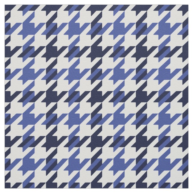 Tissu motif de fond bleu et blanc rétro (Échantillon)