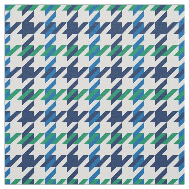 Tissu motif de fond bleu et vert rétro (Échantillon)