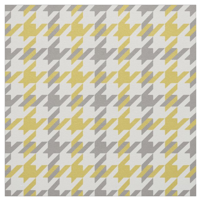 Tissu motif de fond gris et jaune rétro (Échantillon)