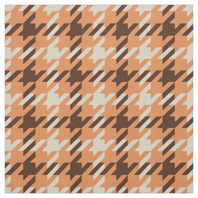 Tissu motif de fond orange et marron rétro (Échantillon)