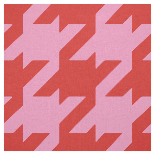 Tissu motif de fond rouge et rose (Échantillon)