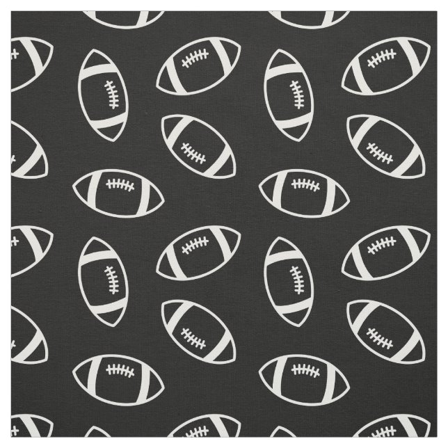 Tissu Motif de football simple noir et blanc (Échantillon)