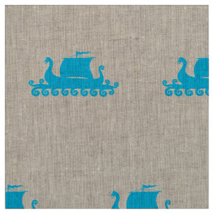 Tissu Motif de forme de navire viking mûr