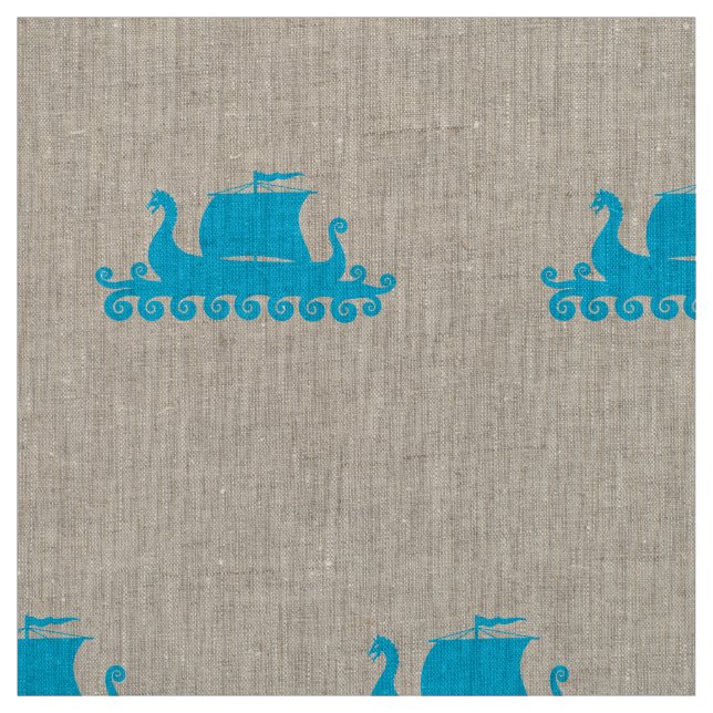 Tissu Motif de forme de navire viking mûr (Échantillon)