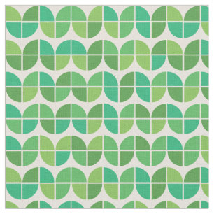 Tissu Motif de formes géométriques vertes du milieu du s