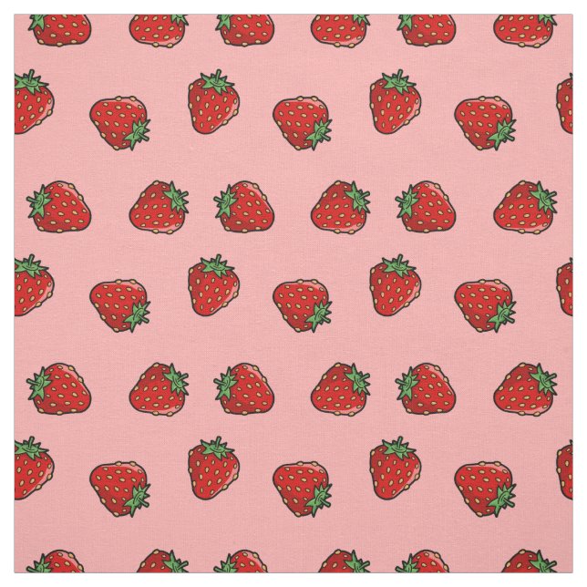 Tissu Motif de fraise (Échantillon)