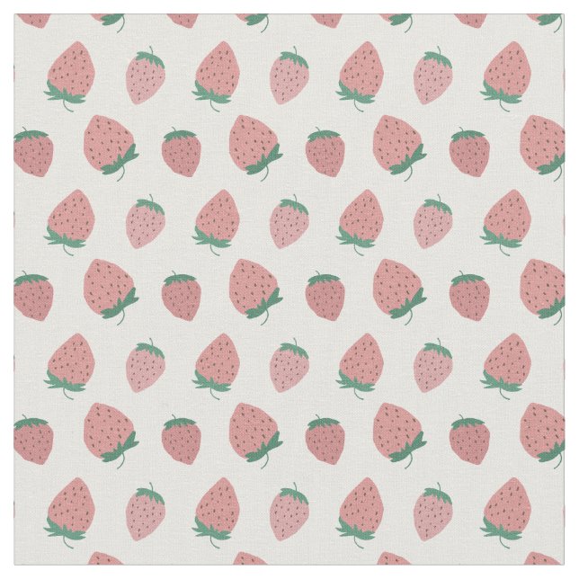 Tissu Motif de fraises fraîches (Fermer)