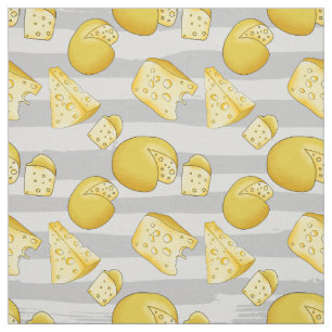 Tissu motif de fromage carrelé mignon