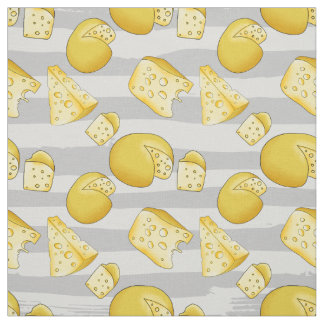 Tissu motif de fromage carrelé mignon