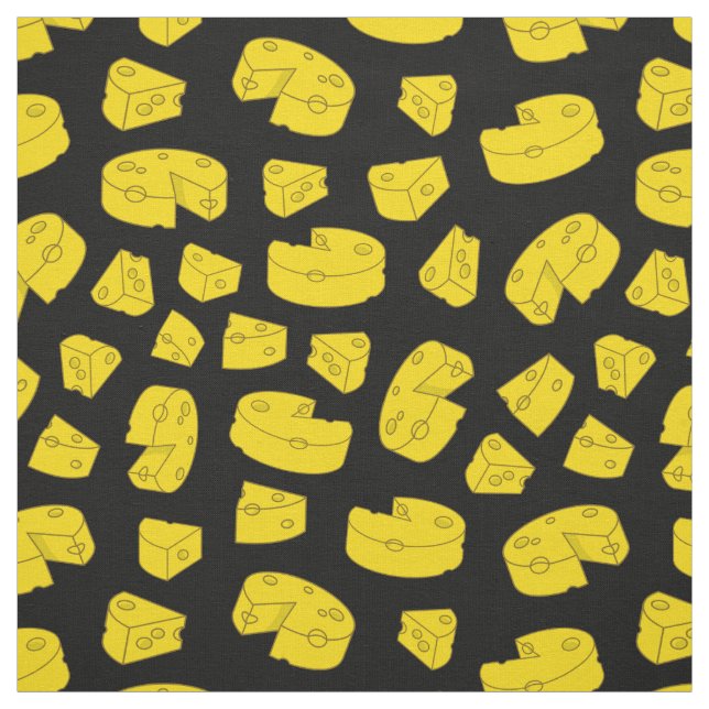 Tissu Motif de fromage jaune (Échantillon)