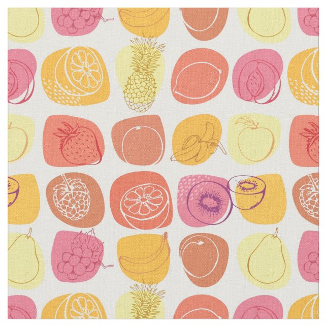 Tissu Motif de fruit (Fermer)