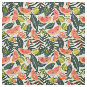 Tissu Motif de fruit à carreaux