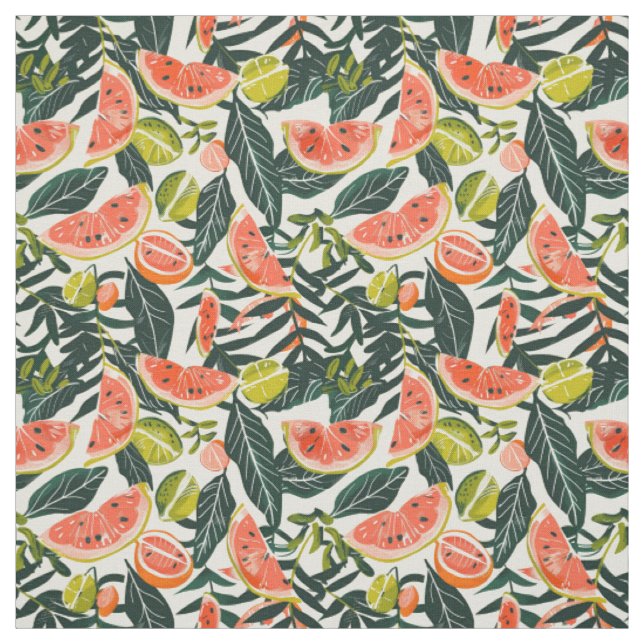 Tissu Motif de fruit à carreaux (Échantillon)