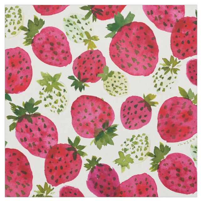Tissu MOTIF de fruits à la confiture STRAWBERRY (Échantillon)