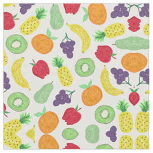 Tissu Motif de fruits acrylique coloré d'été Artsy